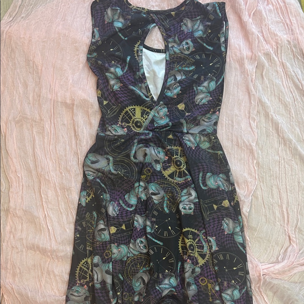 NWNT Steampunk Cheshire Cat Dress Alice in Wonderland - Picture 8 of 8